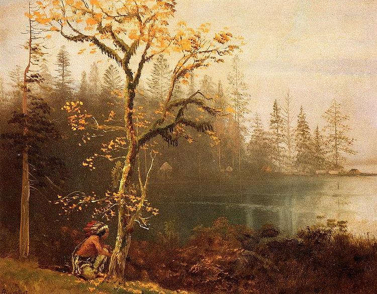 Albert Bierstadt Indian Scout oil painting picture